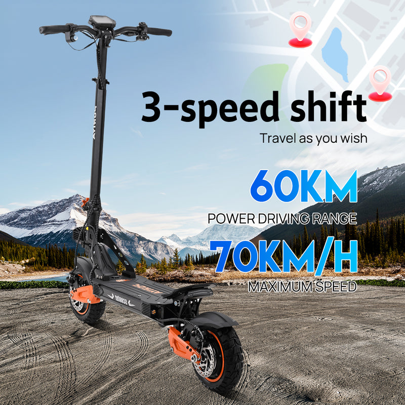 Load image into Gallery viewer, Electric Scooter 2000W 70KM/H 60KM Foldable Portable Adult Off Road E-Bike

