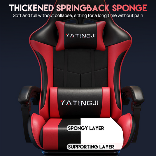 Gaming Chair Office Computer Seating Racing PU Executive Massage Racer Recliner