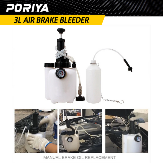 PORIYA 1L/3L  Air Brake Bleeder Clutch Vacuum Bleeding Extractor Fluid Fill Adapter Kit