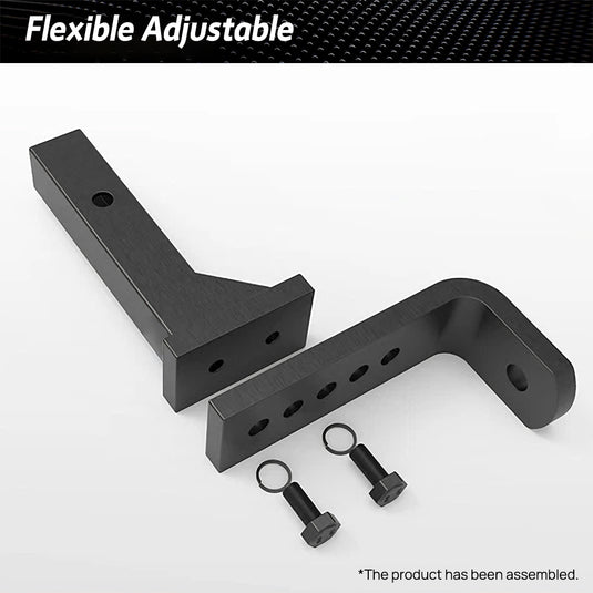 PORIYA 4500KG Adjustable Towbar Ball Mount 2" Hitch Towing Trailer Camper Bike Rack 4WD