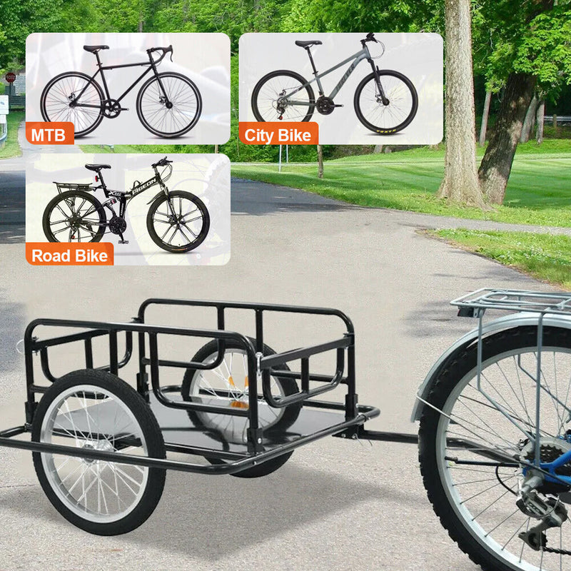 Load image into Gallery viewer, PORIYA Bicycle Cargo Luggage Trailer Cart Bike Wagon Carrier Trailer 16" Tires 60KG
