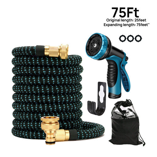 25-100FT Flexible Expandable Garden Water Hose Pipe Car Wash W/ Spray Nozzle Gun