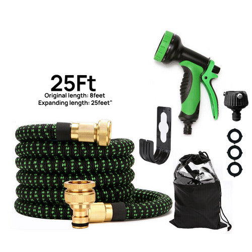 Load image into Gallery viewer, 25-100FT Flexible Expandable Garden Water Hose Pipe Car Wash W/ Spray Nozzle Gun
