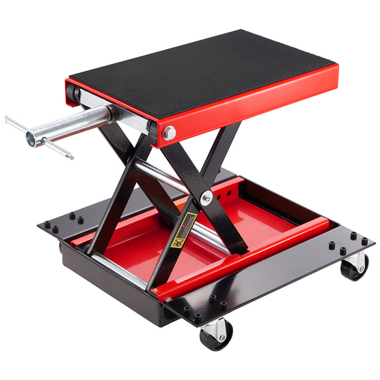 PORIYA 1100lb Motorcycle Scissor Lift Stand 500KG Motorbike Lift Working Bench ATV Jack