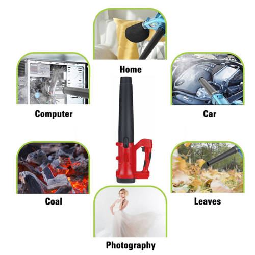 2800W 21V Cordless Leaf Blower Handheld 6-speed Garden Cleaner Tool with Battery