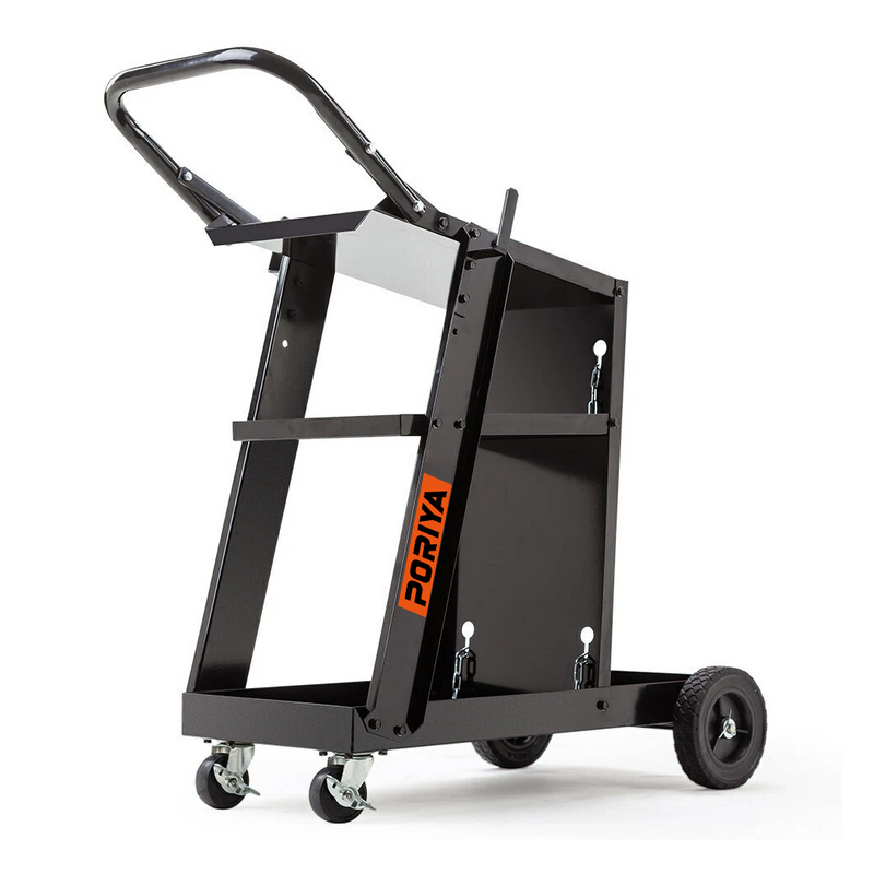 Load image into Gallery viewer, PORIYA Welding Cart Trolley MIG TIG ARC MMA Welder Plasma Cutter Storage Bench
