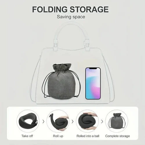 Load image into Gallery viewer, PORIYA Travel Pillow U Shaped Memory Foam Neck Head Rest Soft Support Plane Car Pillow
