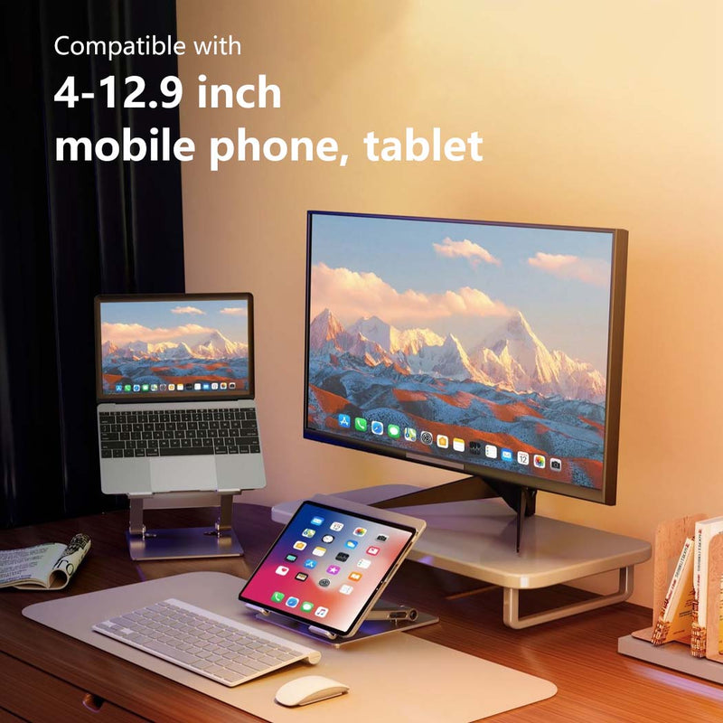 Load image into Gallery viewer, Laptop Stand Riser 360° Rotating Adjustable Ergonomic Foldable Laptop Desk Riser
