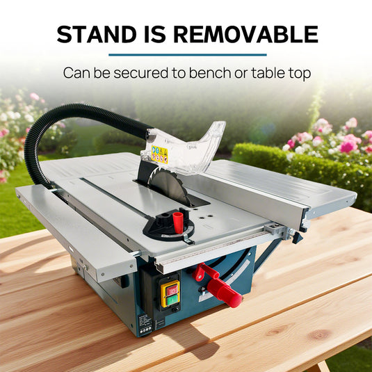 PORIYA Electric Table Saw 2000W 254mm Corded 10" Portable Bevel Adjustment