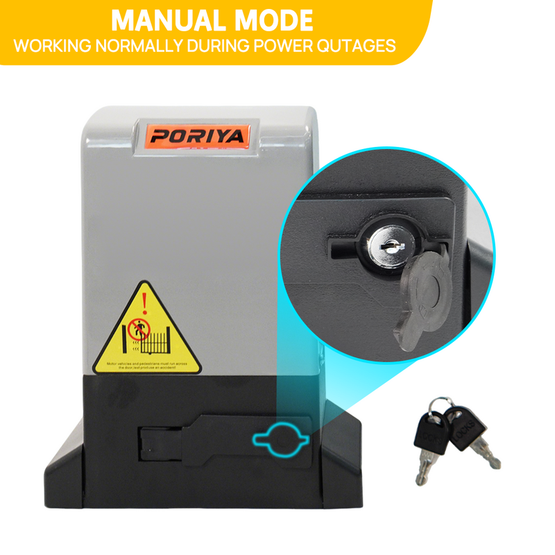 Load image into Gallery viewer, PORIYA Electric Automatic Sliding Gate Opener 2000KG Motor w/ 6 Remote &amp; APP control
