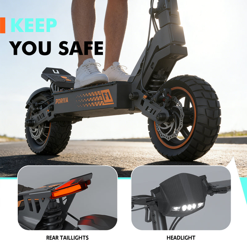 Load image into Gallery viewer, PORIYA 11" Electric Scooter 2000W 50KM 65KM/H Off-Road Adult E-Bike E-Scooter
