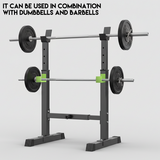 Adjustable Detachable Squat Rack Heavy Duty Home Gym Equipment w/ Barbell Hooks