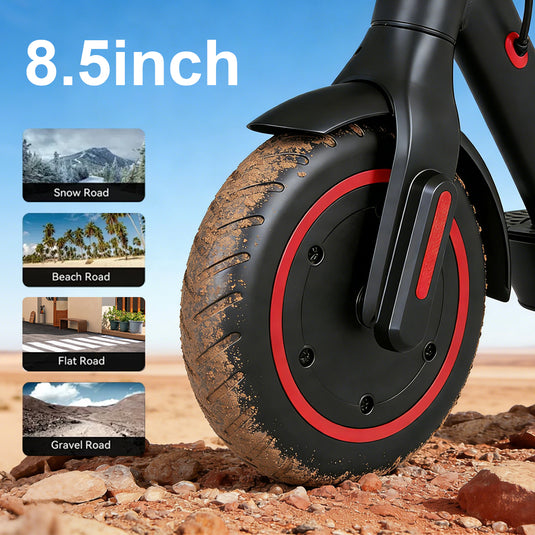 PORIYA Electric Scooter w/ Rear Wing 900W 40KM/H Adult Foldable Portable E-Bike W/App