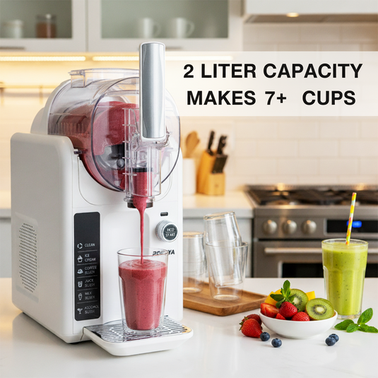 PORIYA 2L Slushie Machine Frozen Drink Maker Home Fast Chilling Self Cleaning