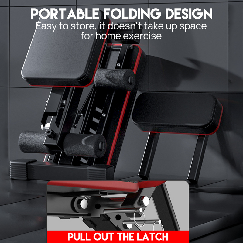 Load image into Gallery viewer, PORIYA Foldable Gym Weight Bench Dumbbell Bench w/ Leg Lift Home Gym Storage
