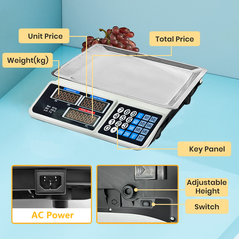 Load image into Gallery viewer, PORIYA Electronic Digital Scale Shop Platform Kitchen Scales Commercial 300 /150/ 40KG
