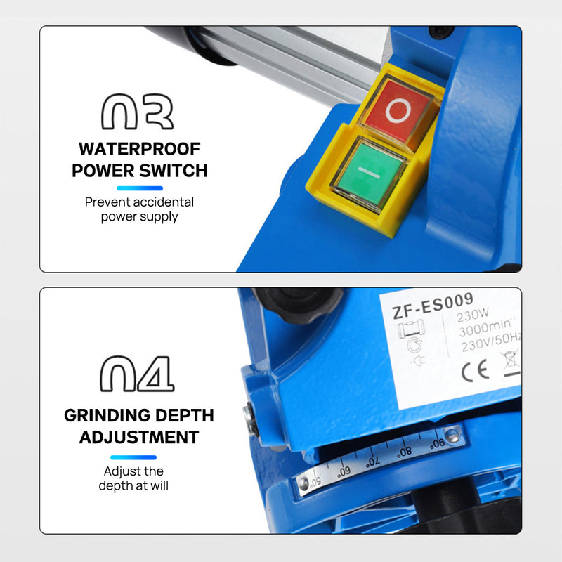 Load image into Gallery viewer, PORIYA Chainsaw Sharpener Chain Saw Electric Grinder Bench Tool w/Raker Gauge
