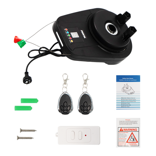 PORIYA Automatic Roller Door Opener Smart Garage Door Roller w/ Remote Control