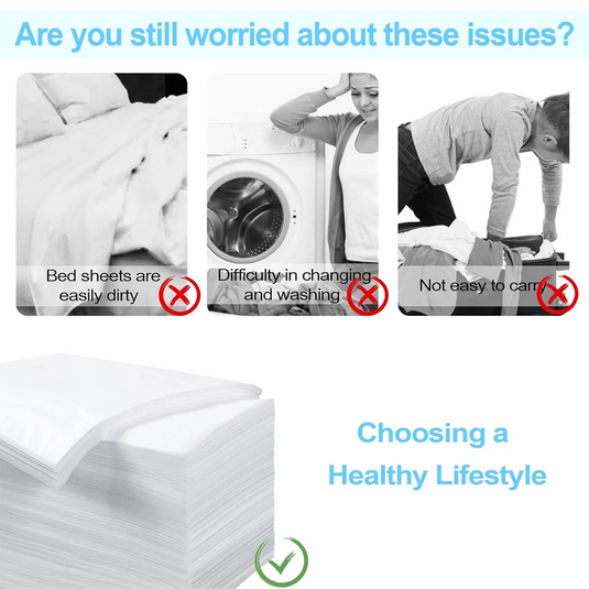 PORIYA 100-300 pcs Disposable Massage Table Sheet Non-Woven Spa Salon Beauty Bed Cover