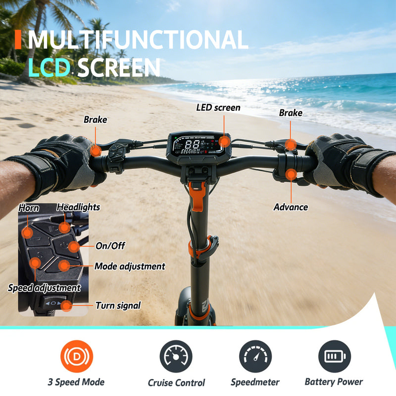 Load image into Gallery viewer, PORIYA Electric Scooter 2000W 70KM/H 60KM Foldable Portable Adult Off Road E-Bike
