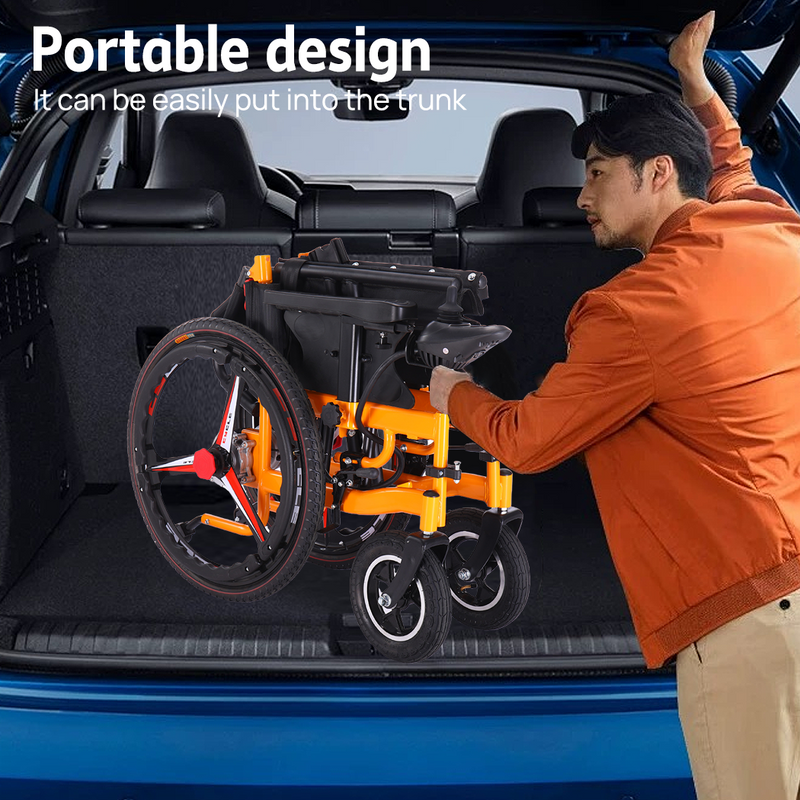 Load image into Gallery viewer, Electric Wheelchair Folding Long Range Motorised Foldable Long Range w/ Bag
