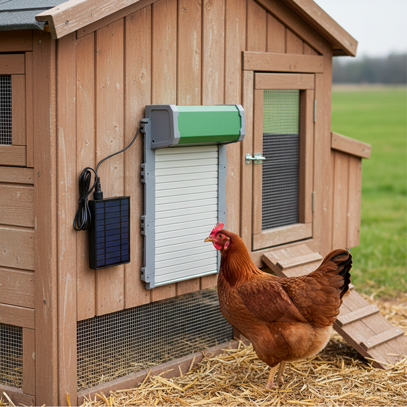 Load image into Gallery viewer, PORIYA Solar Chicken Coop Door Opener Automatic Timer Auto Light Sensor Remote Control

