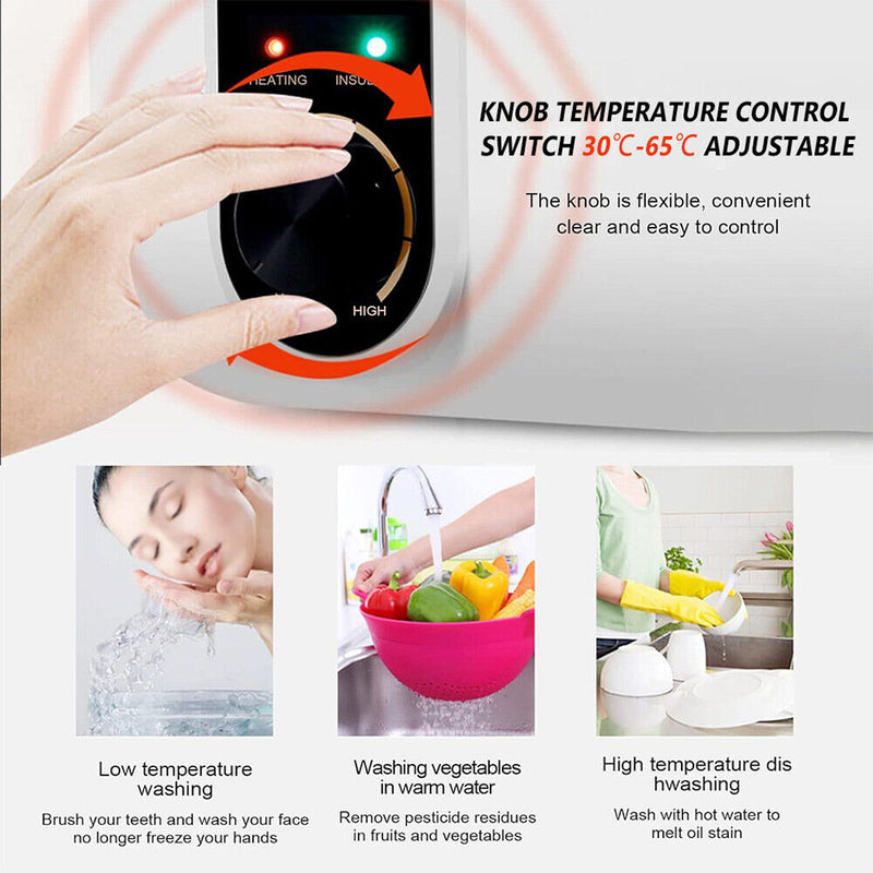 Load image into Gallery viewer, PORIYA 10L Electric Instant Tankless Hot Water System Heater Under Sink Shower Portable
