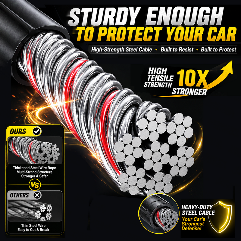 Load image into Gallery viewer, PORIYA Seat Belt Lock Steering Wheel Lock Car Security Anti-Theft Device With 3 Keys AU
