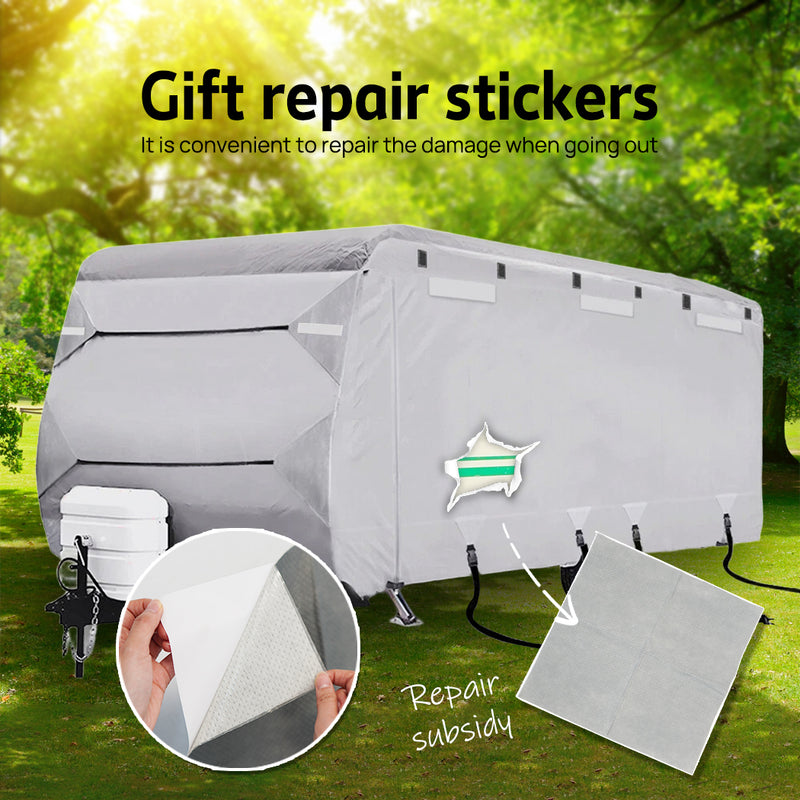 Load image into Gallery viewer, PORIYA 16-24ft Caravan Cover 4 Layer Campervan UV Resistant Waterproof With Bag
