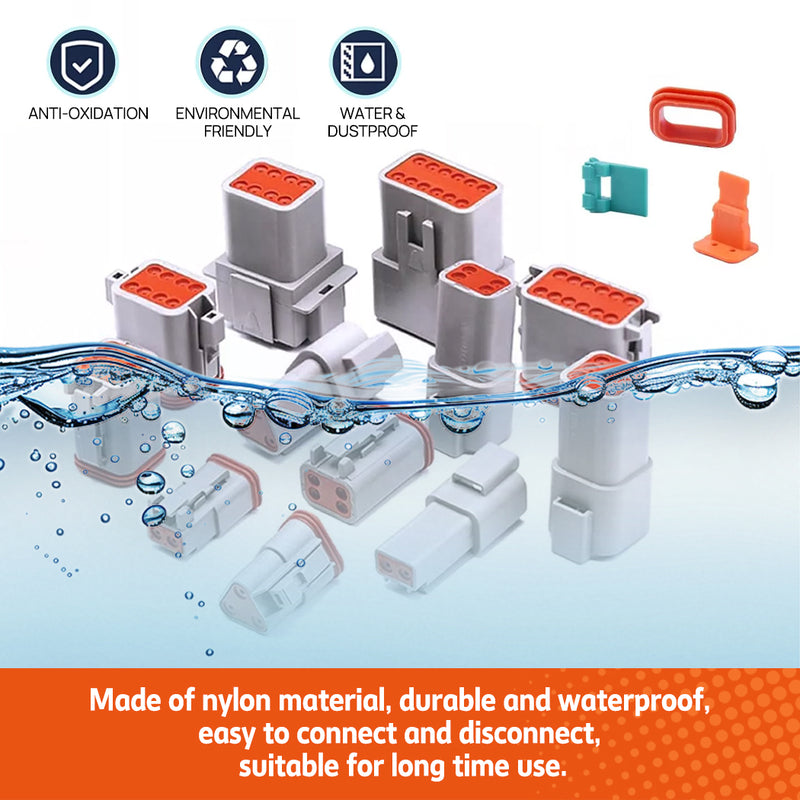 Load image into Gallery viewer, PORIYA 1800PC Deutsch DT Connector Plug Kit With Genuine Deutsch Crimp Tool Auto Marine
