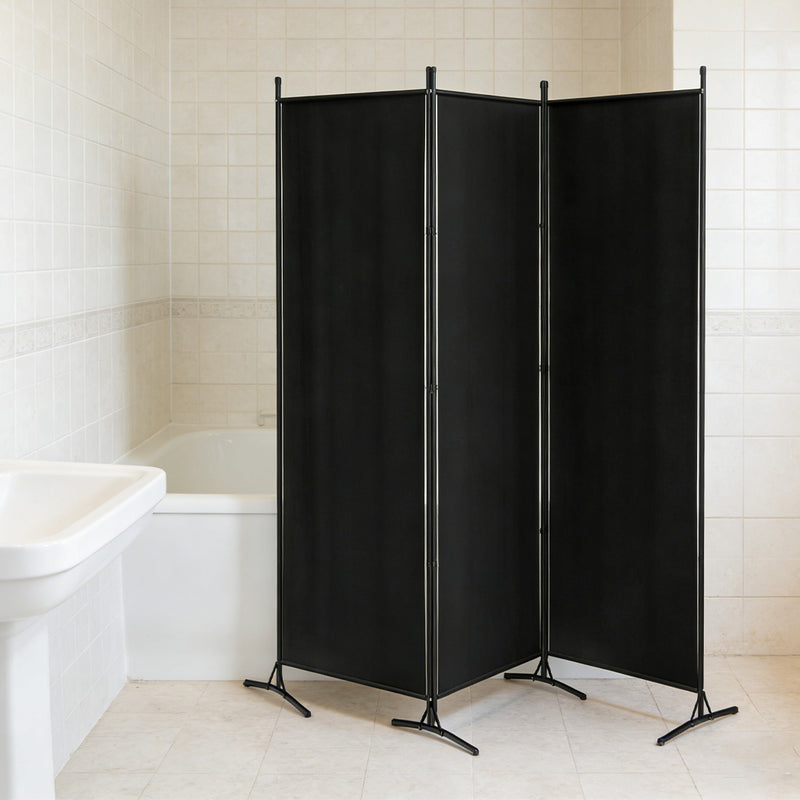 Load image into Gallery viewer, PORIYA 3-Panel Room Divider Privacy Screen Folding Steel Frame Fabric Partition Stand
