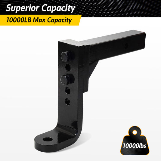 PORIYA 4500KG Adjustable Towbar Ball Mount 2" Hitch Towing Trailer Camper Bike Rack 4WD