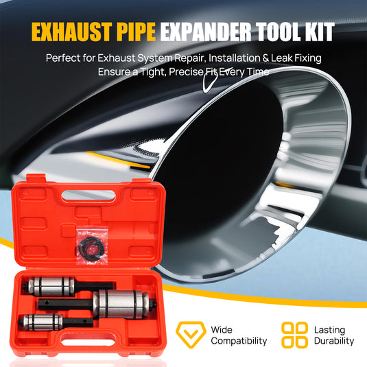 PORIYA Tail Pipe Expander Exhaust Tailpipe 3PCS Tool Set Muffler Spreader Dent Remover