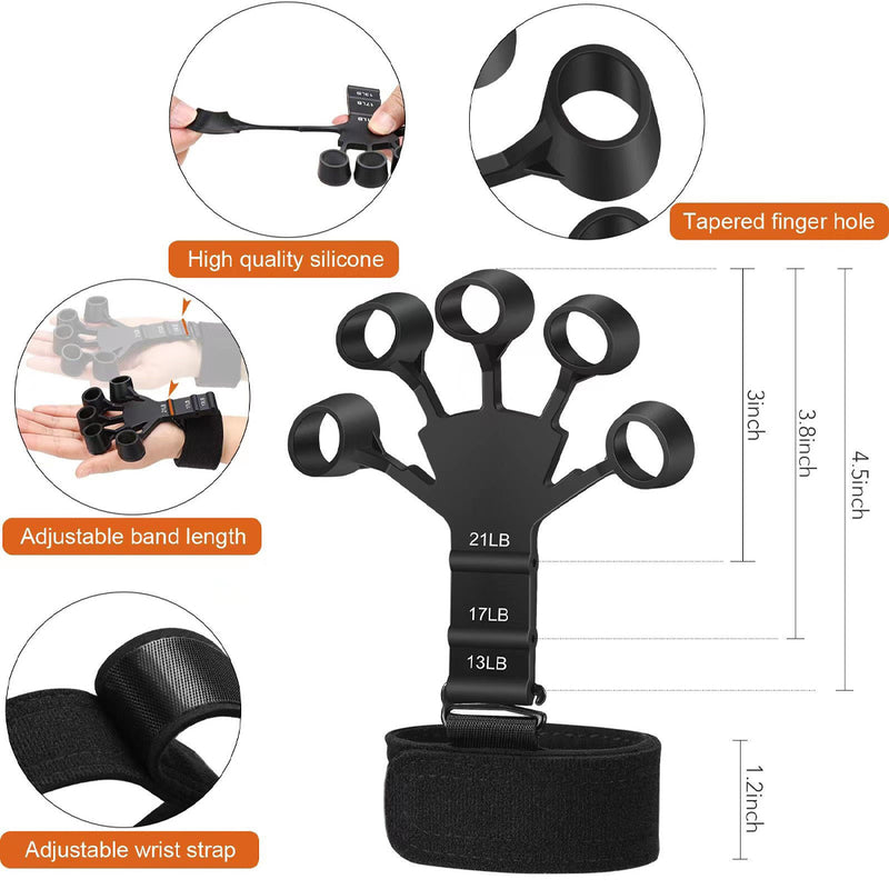 Load image into Gallery viewer, Adjustable Finger Exerciser Resistance Levels for Grip Strength Hand Therapy
