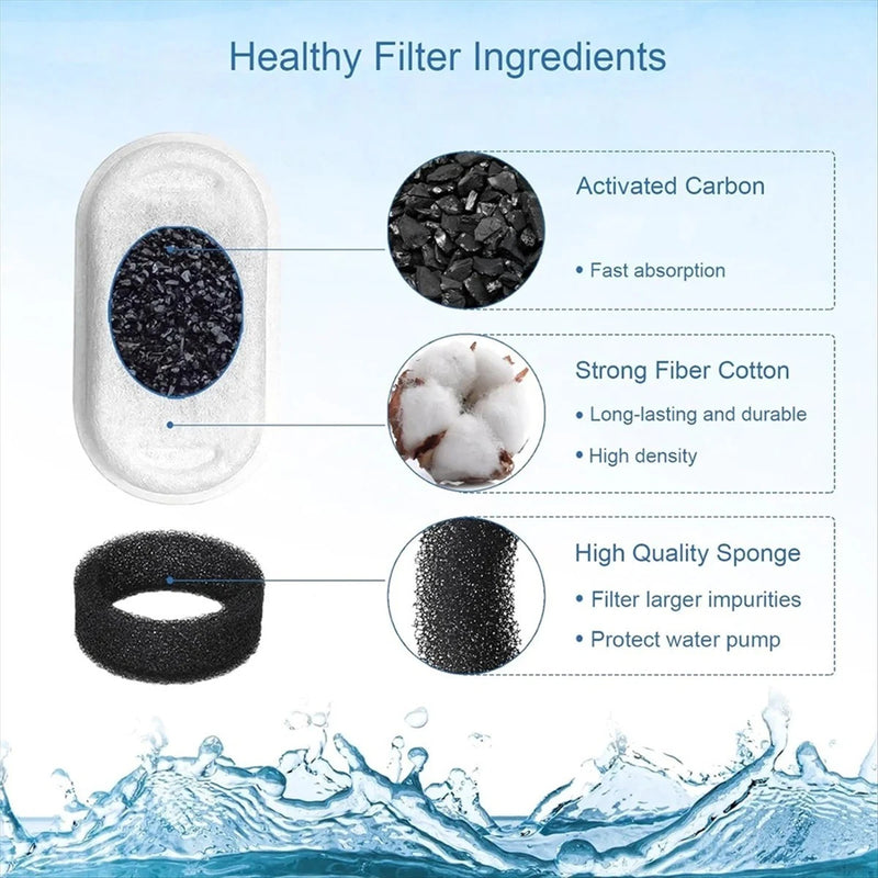 Load image into Gallery viewer, PORIYA 304 Stainless Steel Water Fountain Pet Dog Cat Drinking Dispenser Filter Feeder
