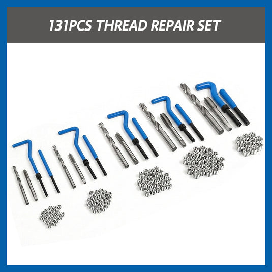 PORIYA Metric Thread Repair Insert Kit Helicoil Coil Tool M5/M6/M8/M10/M12 131/338pcs
