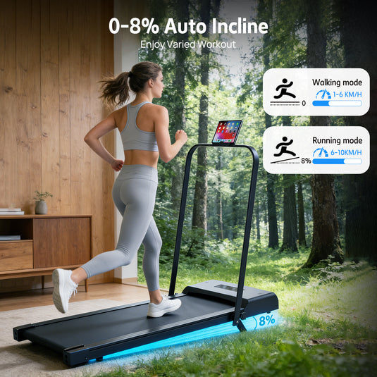 PORIYA Electric Quiet Under Desk Treadmill for Home Gym Fitness Remote Control