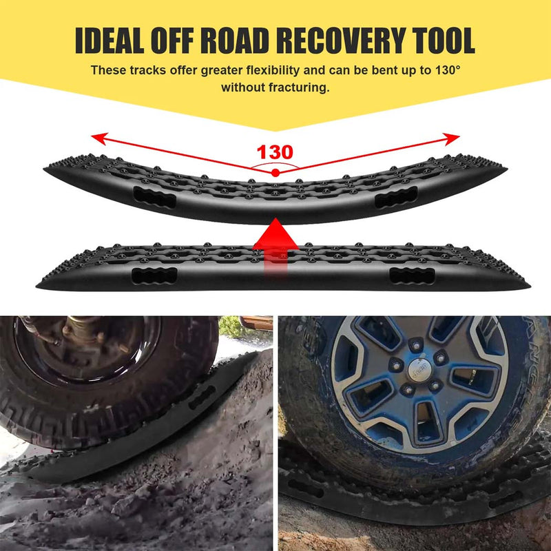 Load image into Gallery viewer, PORIYA 4WD Recovery Tracks Sand Mud Snow Traction Boards Off-Road Device Mat 10T 2PCS
