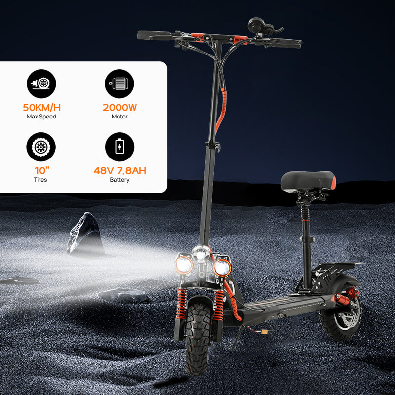 Load image into Gallery viewer, Electric Scooter Off Road 2000W 50km/h Foldable Portable Adult E-Bike W/Tail
