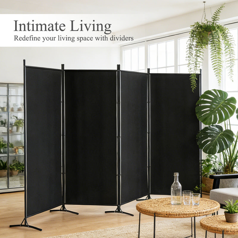 Load image into Gallery viewer, PORIYA 3/4 Panel Room Divider Privacy Screen Folding Steel Frame Fabric Partition Stand
