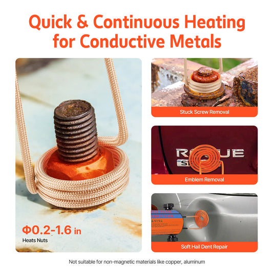 PORIYA 1000W Magnetic Induction Heater Hand-held Induction Heater for Bolts Removal