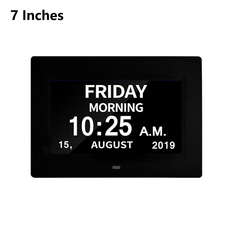 Load image into Gallery viewer, PORIYA 7/8‘’LED Dementia Digital Calendar Clock Alarm Day/Week/Month/Year Extra Large
