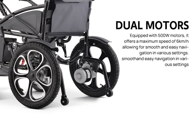 Load image into Gallery viewer, Electric Wheelchair Folding Long Range Lithium Power Motorised Foldable w/ Bag
