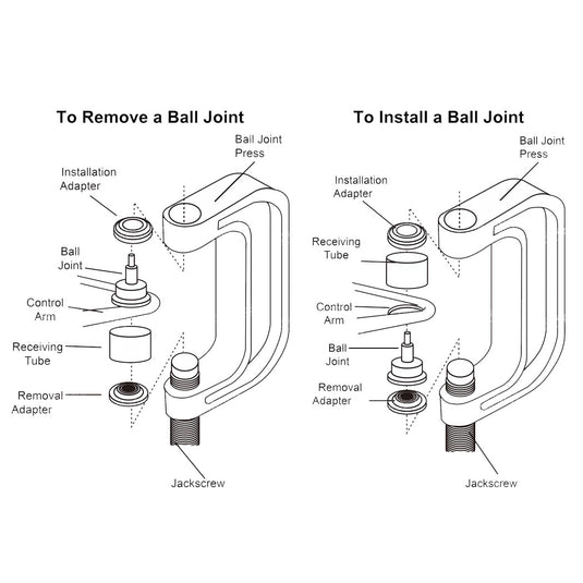 PORIYA 10pc Ball Joint Press Service Kit Remover Separator Adaptor 4x4 Garage Tool