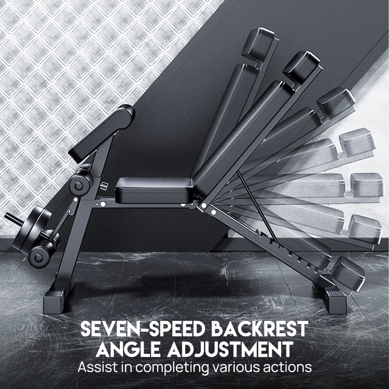Load image into Gallery viewer, PORIYA Foldable Gym Weight Bench Dumbbell Bench w/ Leg Lift Home Gym Storage
