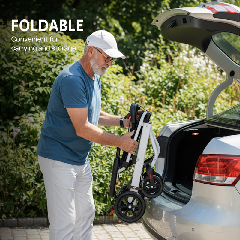 Load image into Gallery viewer, PORIYA Portable Ultra-Light 6.8KG Folding Transport Wheelchair Mobility Aid Wheelchair
