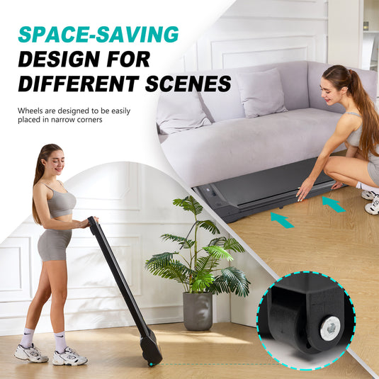 Treadmill Electric Walking Pad Home Office Gym Fitness Remote Control