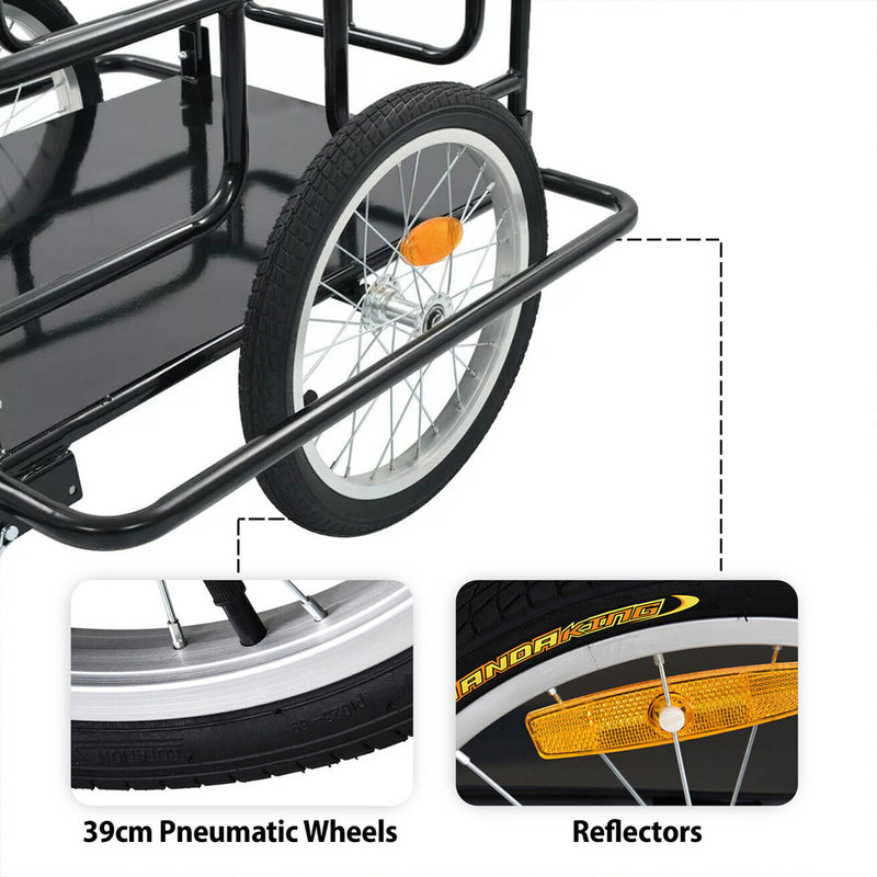 Load image into Gallery viewer, PORIYA Bicycle Cargo Luggage Trailer Cart Bike Wagon Carrier Trailer 16" Tires 60KG
