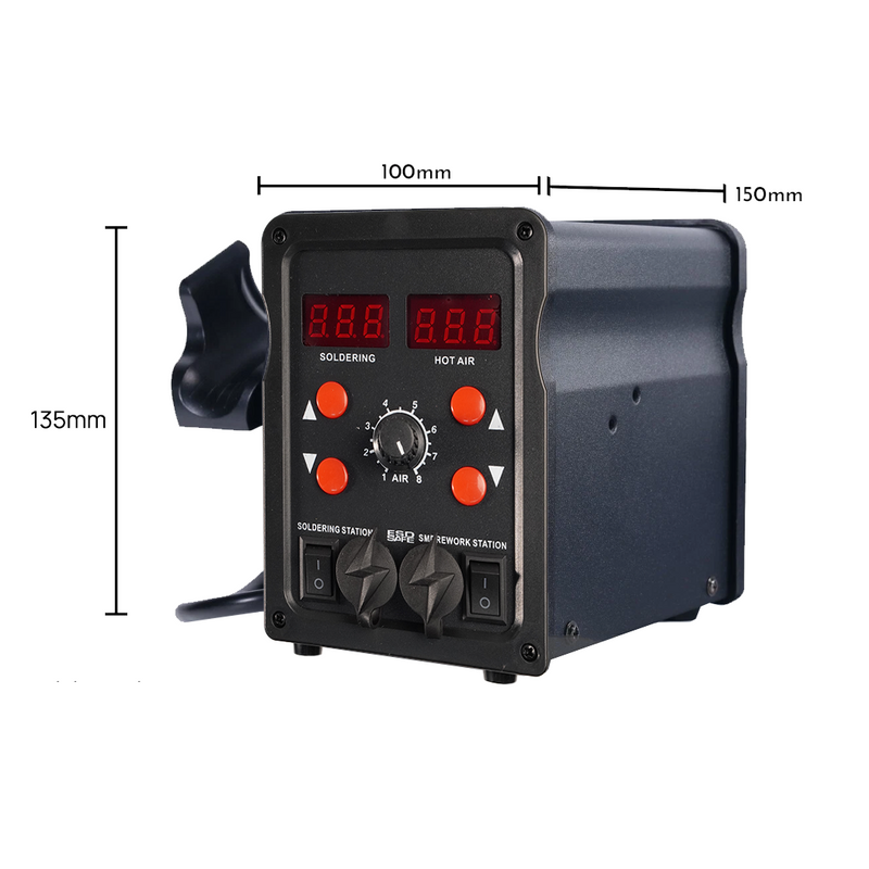 Load image into Gallery viewer, PORIYA 700W Solder Rework Station 2 in 1 Soldering Iron Kit Hot Air Heat Gun station
