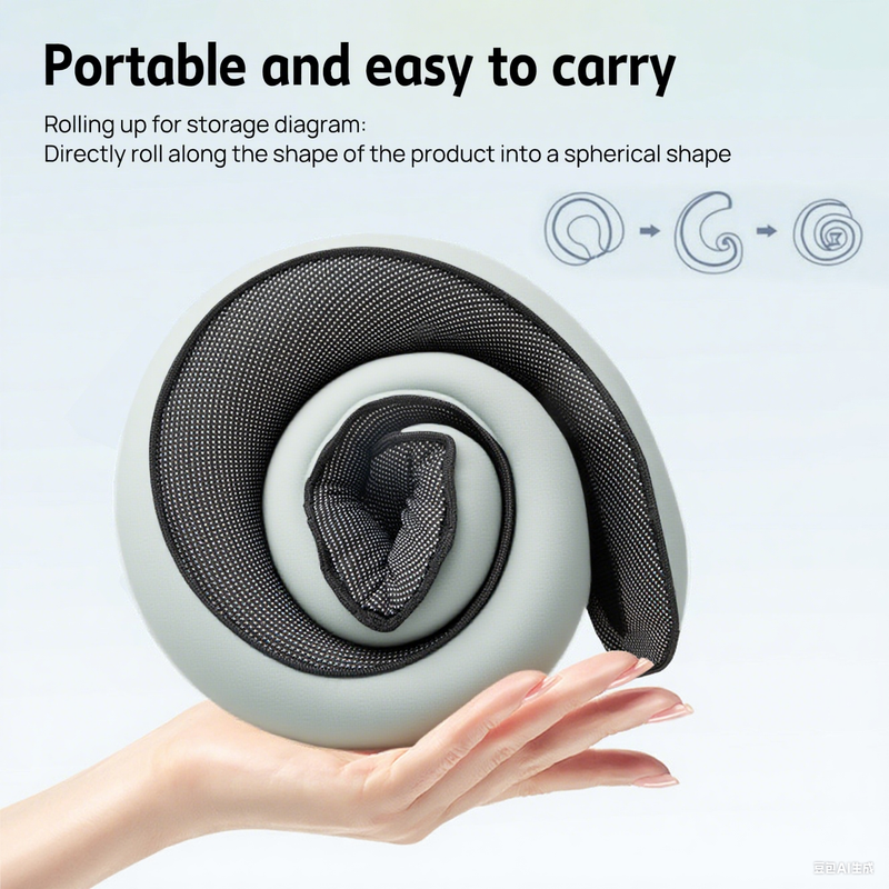 Load image into Gallery viewer, PORIYA Travel Pillow U Shaped Memory Foam Neck Head Rest Soft Support Plane Car Pillow
